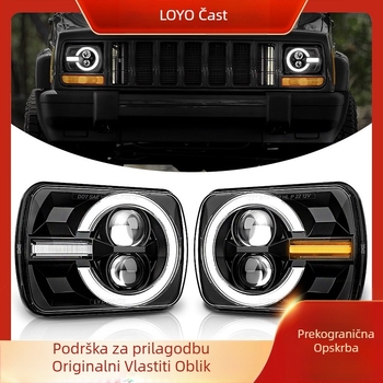 LED kvadratna fara za kamion/ Jeep Wrangler, 12V, 75W, IP67, 6000 lm, model LY-DYSF7-01