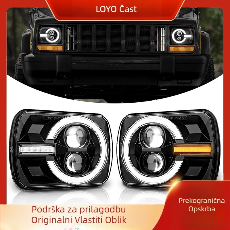 LED kvadratna fara za kamion/ Jeep Wrangler, 12V, 75W, IP67, 6000 lm, model LY-DYSF7-01