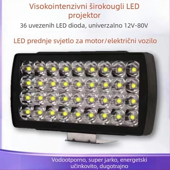 12V LED svjetlo za motocikl, vodootporni reflektor s 36 LED-icama za modifikaciju motocikla