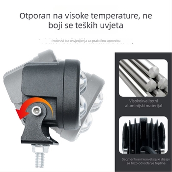 Mini LED reflektor za motocikle i terenska vozila s vanjskom lećom prednjeg svjetla