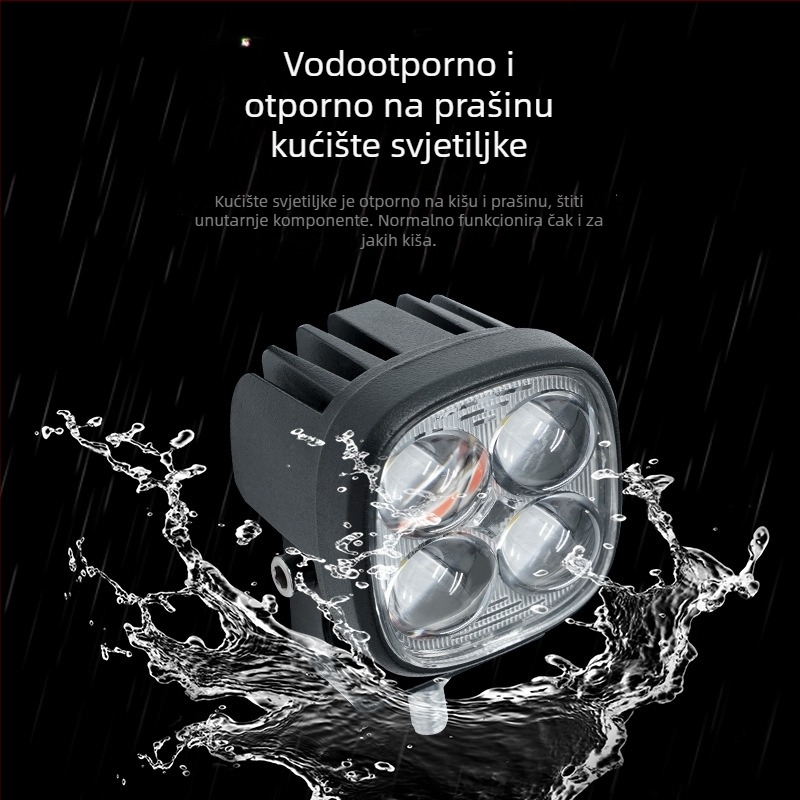 Mini LED reflektor za motocikle i terenska vozila s vanjskom lećom prednjeg svjetla