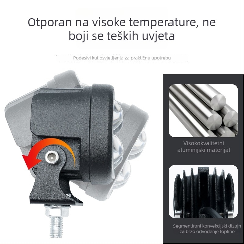 Mini LED reflektor za motocikle i terenska vozila s vanjskom lećom prednjeg svjetla