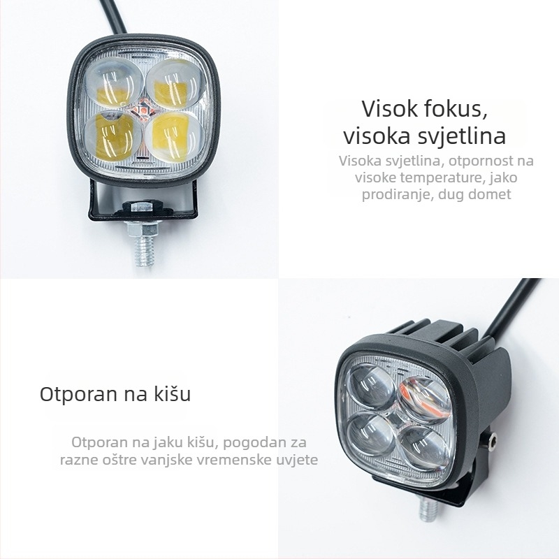 Mini LED reflektor za motocikle i terenska vozila s vanjskom lećom prednjeg svjetla