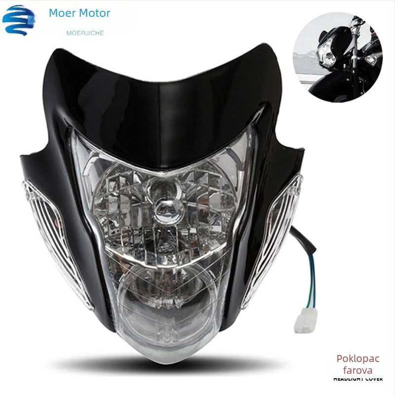 MR2 off-road motocikl far s licem lubanje, ABS plastika, 12V, 35W