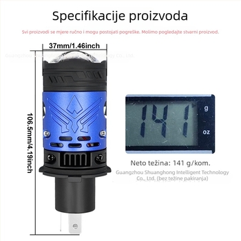 Nova M01Y Plug-In LED fisheye svjetlo za automobil, H4, visoke snage, integrirano daleko i blizu svjetla
