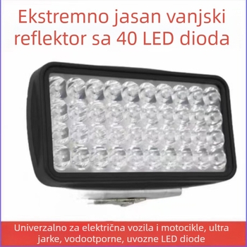 LED prednje svjetlo za električni motocikl - 40 LED, vodootporno, 12V