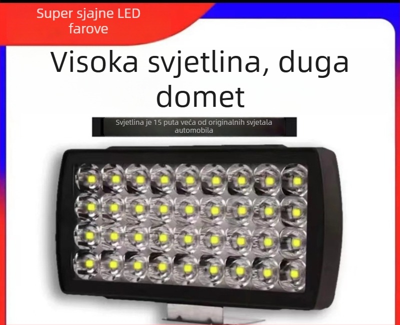 LED prednje svjetlo za električni motocikl - 40 LED, vodootporno, 12V