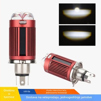 Motociklistički LED prednji snop s 50W visokim i 28W niskim snopom, 5000 lm, 12-80 V, IP68, kućište od aluminijske legure