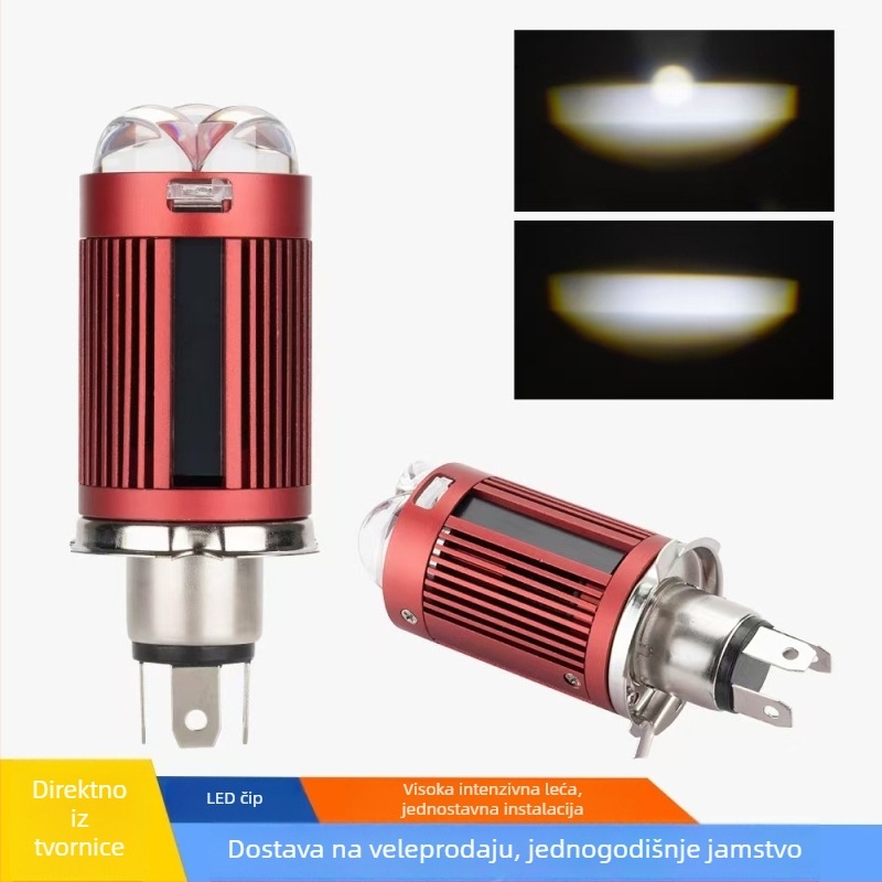 Motociklistički LED prednji snop s 50W visokim i 28W niskim snopom, 5000 lm, 12-80 V, IP68, kućište od aluminijske legure