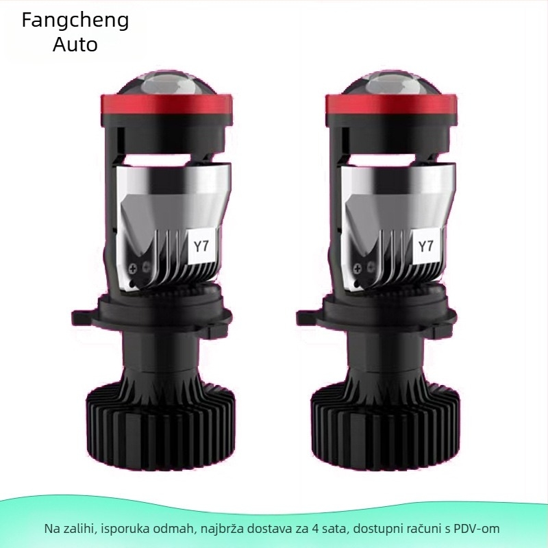 Y7D LED svjetla s fisheye lećom, za automobile i motocikle, 50W, 12V, universalna kompatibilnost, visoka svjetlina