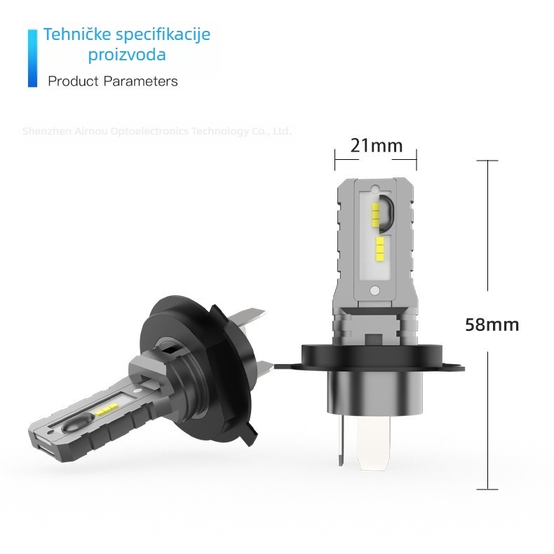 Motocikl LED prednje svjetlo H4, CSP Y19 Seoul LED, 1600LM, 12V, IP65