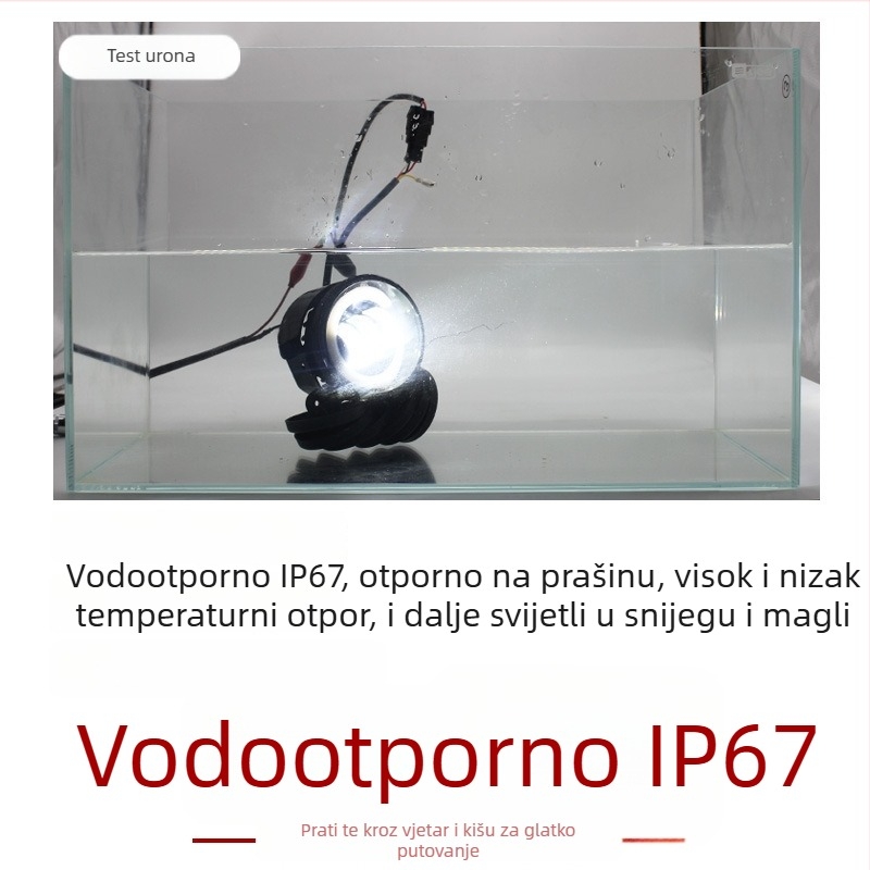 LED prednje svjetlo za maglu s Angel Eyes, aluminijsko kućište, IP68, 3000 lm, 12–24 V