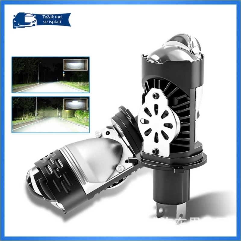 LED far H4 s fisheye lećom, plug-in, visok/niži snop, 45W, 12V, 22000lm, IP68