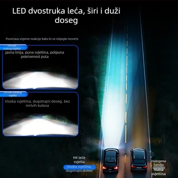 Motociklistički LED reflektor 35W 12V IP68 65000 lm All-in-One aluminijsko kućište