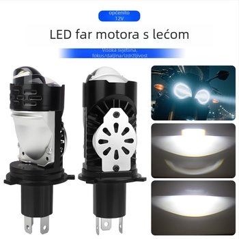 LED motociklistička prednja svjetla H4, 12V, aluminijsko kućište, LED izvor, vijek trajanja 50000 h