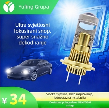 LED auto farovi H4 s integriranim daljinskim i bliskim — 29W, 12-24V, 2200lm, IP68, Mp7a