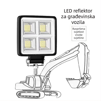 LED svjetlo za bager 12V/24V — prednje svjetlo i svjetlo za vožnju unatrag, izuzetno jako, aluminij