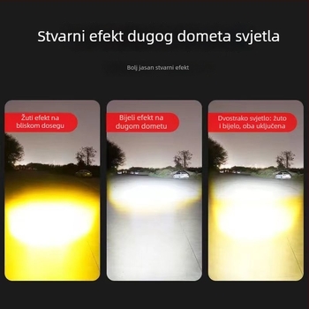 Motociklistički LED reflektor s lećom, dvostruka svjetlost (visoka/niža), 12V-85V