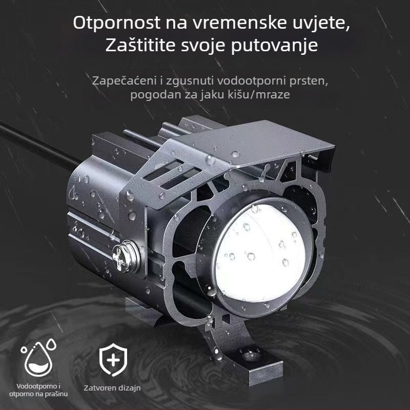 Motociklistički LED reflektor s lećom, dvostruka svjetlost (visoka/niža), 12V-85V
