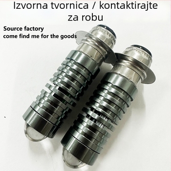 LED prednja svjetiljka za motocikl s fisheye lećom, P15D/H6, dvobojna žuto-bijela, prednje svjetlo za električna vozila