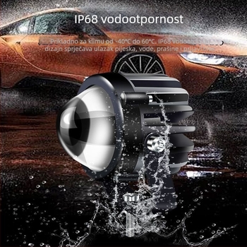 LED reflektor za električna vozila i motocikle, univerzalni 12V–80V, visok snop, veliki objektiv