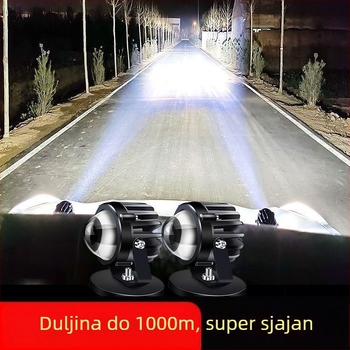 LED reflektor za električna vozila i motocikle, univerzalni 12V–80V, visok snop, veliki objektiv