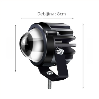 LED reflektor za električna vozila i motocikle, univerzalni 12V–80V, visok snop, veliki objektiv
