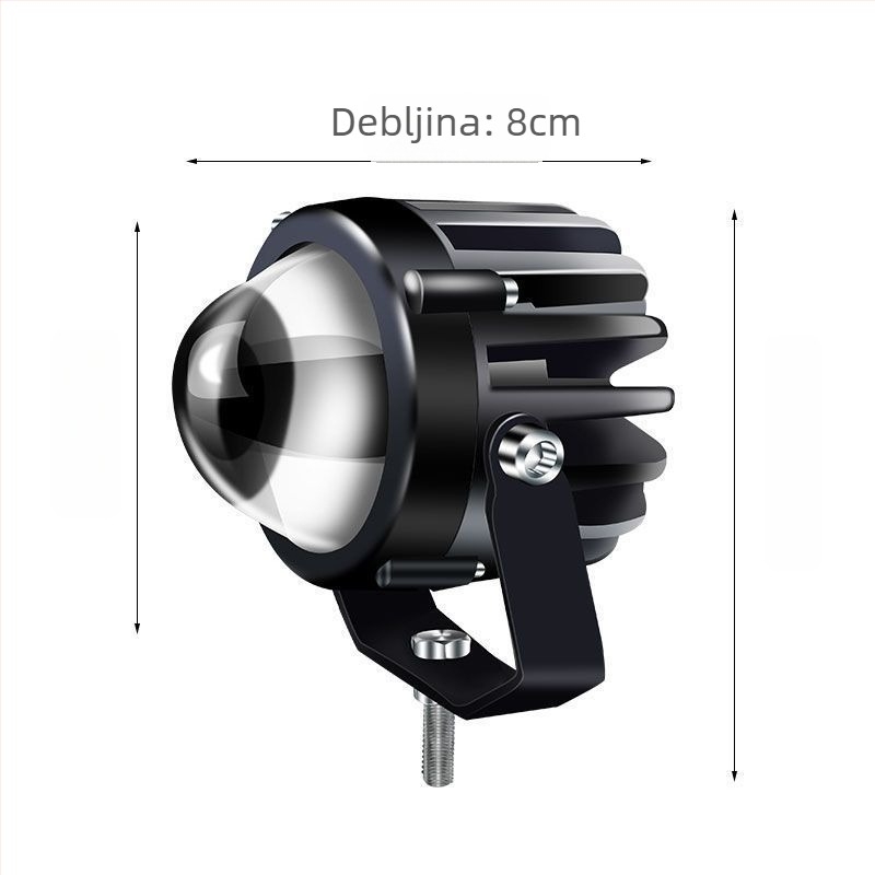 LED reflektor za električna vozila i motocikle, univerzalni 12V–80V, visok snop, veliki objektiv
