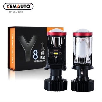 Y8 LED prednje svjetlo s lećom H4 za automobile i motocikle, mini fish-eye s Tangens snopom