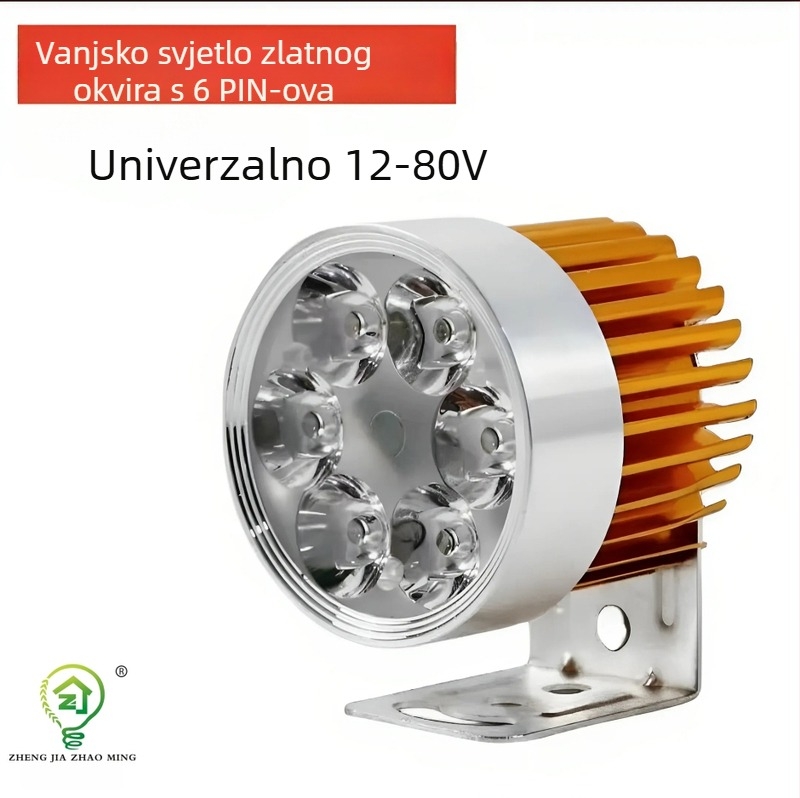 LED prednje svjetlo za električna vozila i motocikle, 12-80V, aluminijska legura, IP67 vodootporan