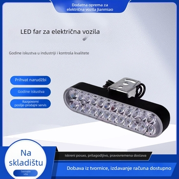 24 LED prednja svjetlost za motocikl, vanjska LED traka, aluminijsko kućište, 12-80V universalno
