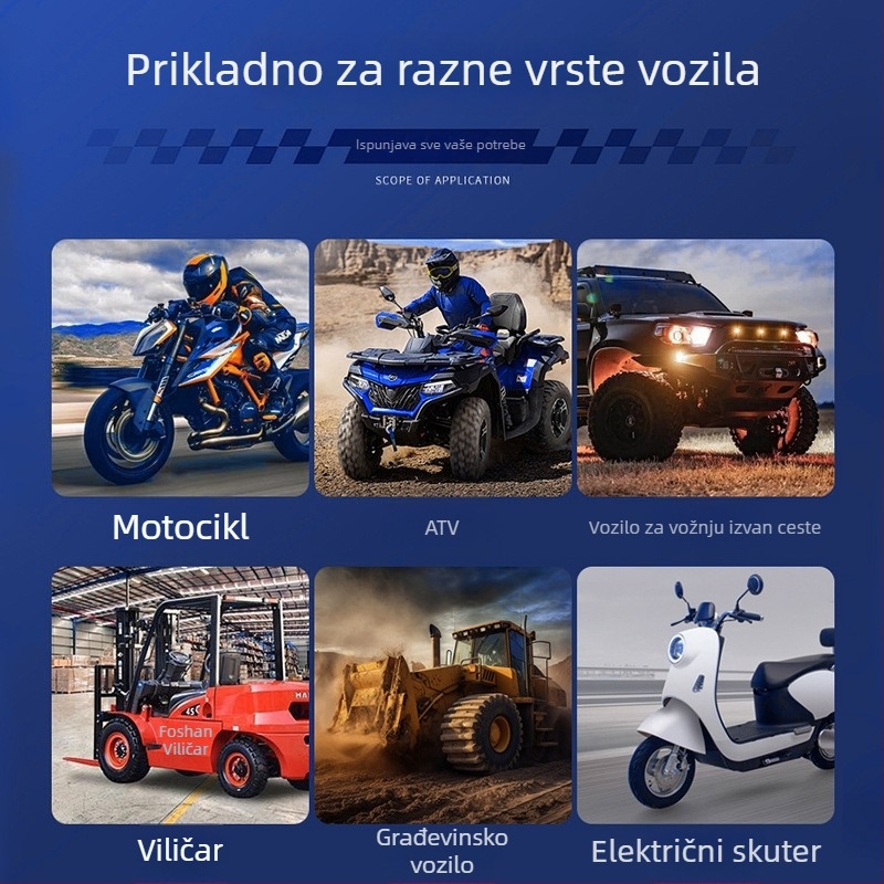 Terei Univerzalni nosač motociklističke spot svjetla – LED svjetlo, stezalj za cijev i amortizacijski nosač
