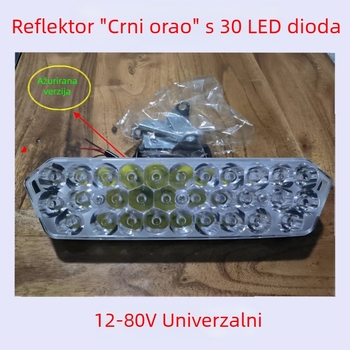 Novi vanjski LED svjetlo za električna vozila i motocikle - ultra jako, vodootporno, s 30 LED-ima