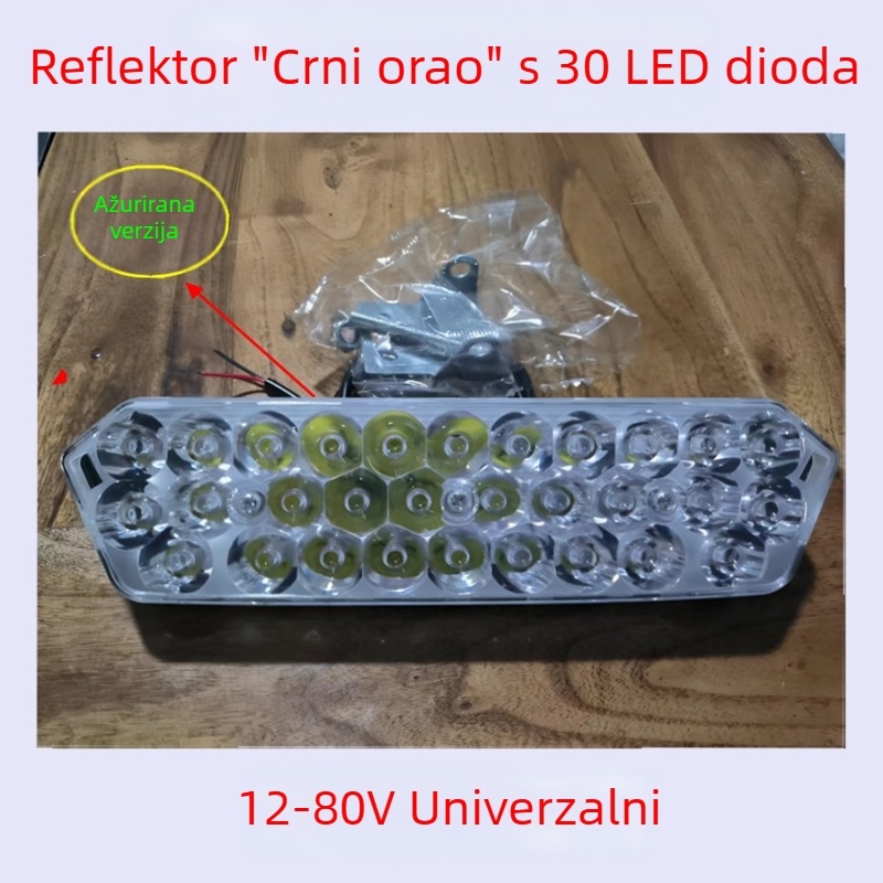Novi vanjski LED svjetlo za električna vozila i motocikle - ultra jako, vodootporno, s 30 LED-ima