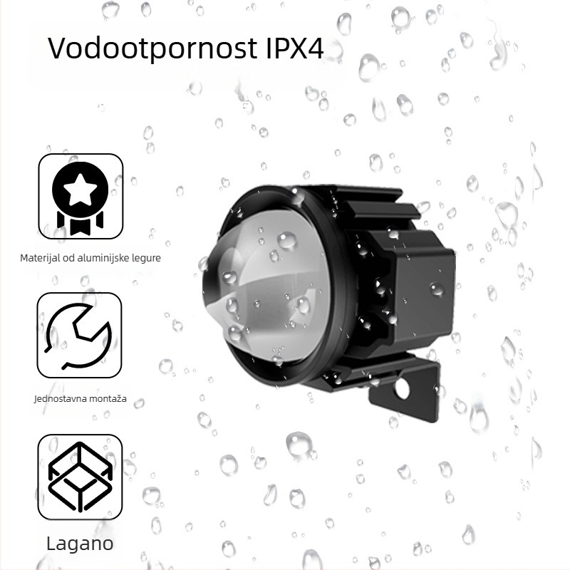 LED prednje svjetlo za električni motocikl, teren, aluminijska legura, 12–60V, IPX4, 957Lux, LED