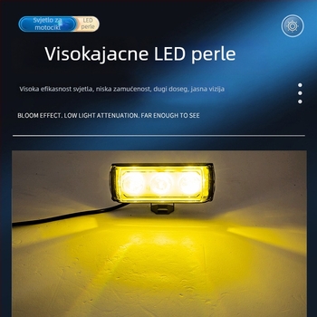 LED svjetla za motocikl, aluminijsko kućište, kvadratni dizajn, 12-80V, IP67, 3000-6500 lm (aluminijsko kućište; kvadratni dizajn; 12-80V; IP67; 3000-6500 lm)