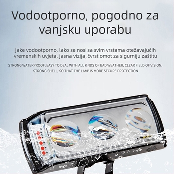 LED svjetla za motocikl, aluminijsko kućište, kvadratni dizajn, 12-80V, IP67, 3000-6500 lm (aluminijsko kućište; kvadratni dizajn; 12-80V; IP67; 3000-6500 lm)