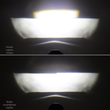 Harley 7-inčni LED prednji far motocikla s dvostrukim snopom i anđeoskim okom (10-60V, 4000 lm, 40 W, materijal: PC+ aluminij, vijek trajanja: 30000 h)