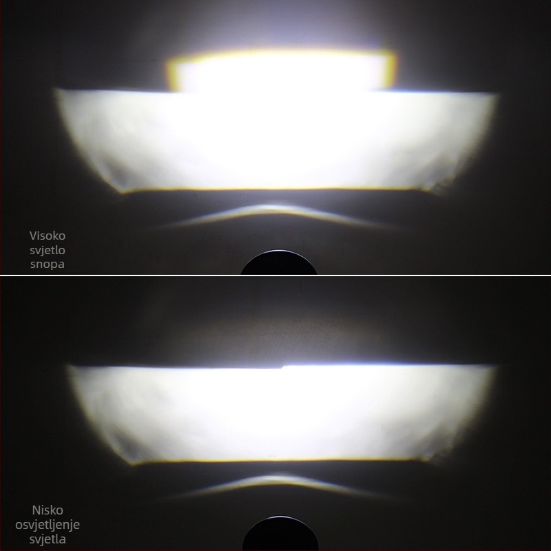 Harley 7-inčni LED prednji far motocikla s dvostrukim snopom i anđeoskim okom (10-60V, 4000 lm, 40 W, materijal: PC+ aluminij, vijek trajanja: 30000 h)