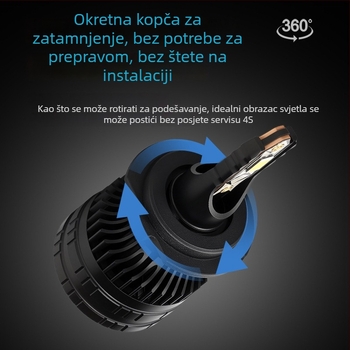 K30 LED prednja auto svjetla - univerzalni H4/H7, 12V, 7000lm, IP67, 70W po paru