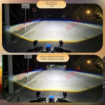 LED spot za motocikl s lećom i kućištem, 550W, 12-60V, aluminijska legura + PC, vodootporan