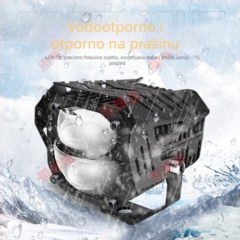 LED spot za motocikl s lećom i kućištem, 550W, 12-60V, aluminijska legura + PC, vodootporan