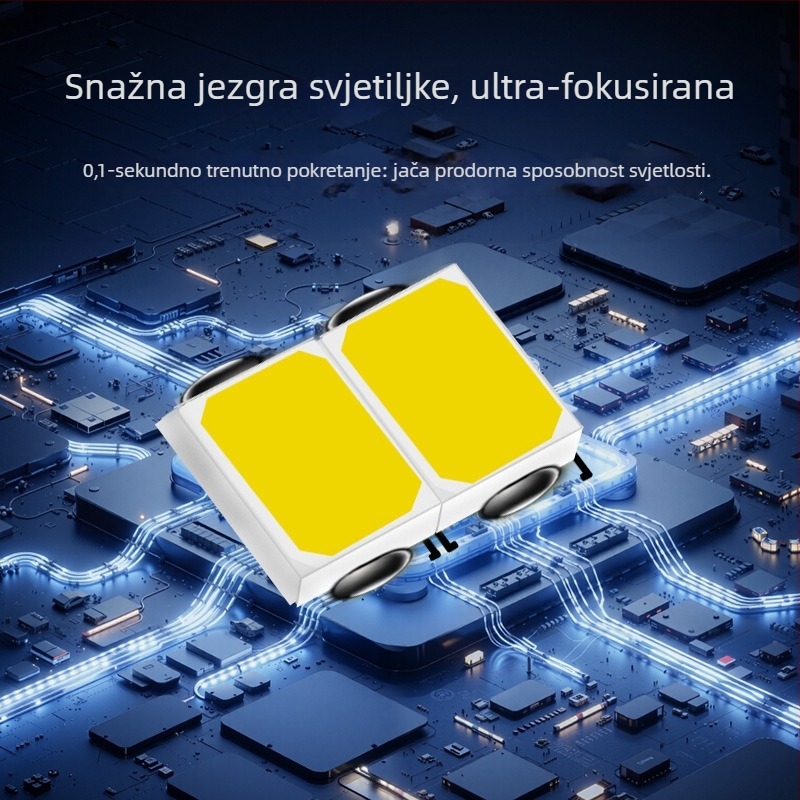 BAX15D LED prednje svjetlo za motocikl s lećom, 24×2835 LED, 6V, 5000 lm, 1.8W, aluminijsko kućište, IP65