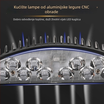 Univerzalno LED prednje svetlo za motocikl s vanjskim montažnim setom, 12-85V, aluminijsko kućište