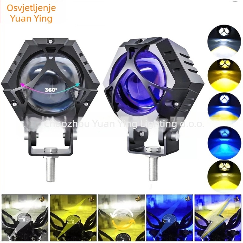 M1 Pro motocikl svjetiljka — LED 60W, kućište od avionskog aluminija, reflektirajuća čašica, deset načina treperenja, model G0060