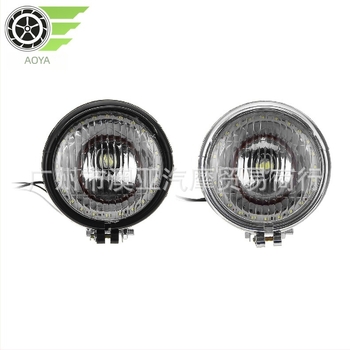 Motociklističko LED svjetlo – veliko retro prednje svjetlo s kapom tipa šešira; plastika, 12V, 12W