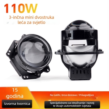 ZUOBAN LED prednji svjetlosni sklop od 3,0 inča za automobile i motocikle, dvostruki snop visok/niži, 55W, kompaktnog dizajna