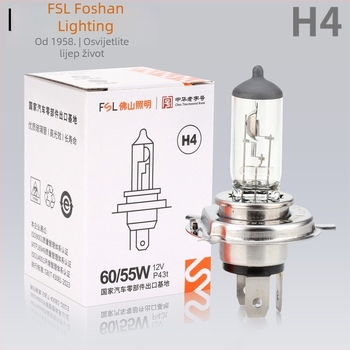Foshan Lighting H4 integrirano daljinsko i blisko svjetlo halogenska žarulja, 12V za auto i motor, 24V za kamion, 100W