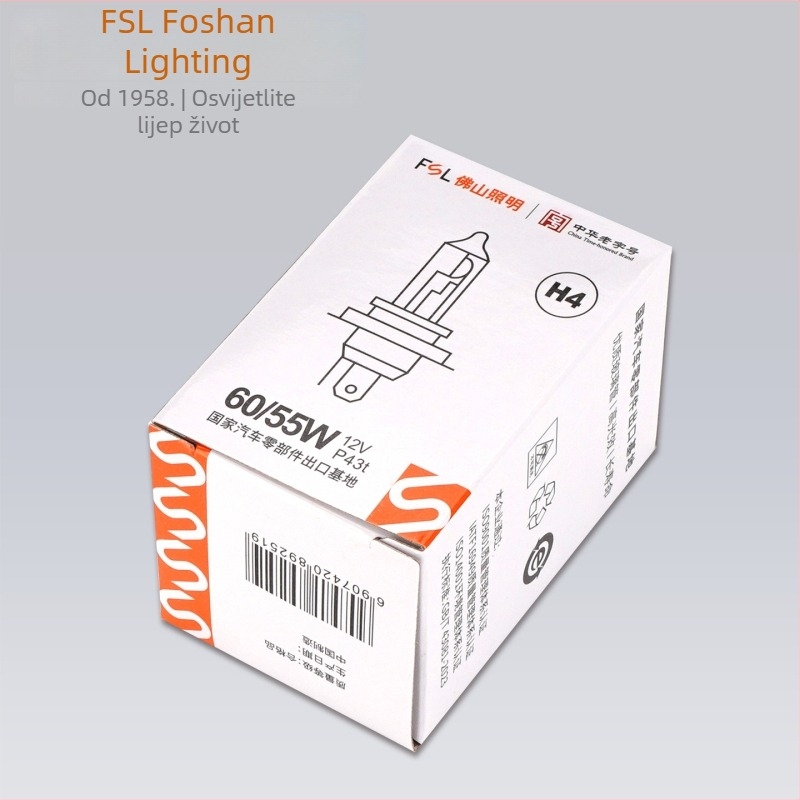 Foshan Lighting H4 integrirano daljinsko i blisko svjetlo halogenska žarulja, 12V za auto i motor, 24V za kamion, 100W