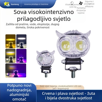 Nanteng 12W LED reflektor za motocikle i električna vozila, kućište od aluminijske legure, 12–80V DC, IP67 vodootporno, 5000 lm